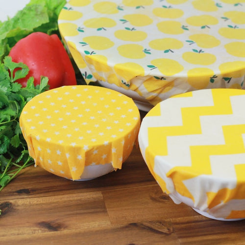 Eco Friendly Reusable Food Wraps Sustainable Plastic Free Food Storage Organic Beeswax Wrap Cling Wrap Replacement for Sandwich