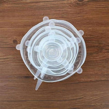 Load image into Gallery viewer, 6pcs/set Food Fresh Keeping Silicone Lids Durable Reusable Food Save Cover Heat Resisting Fits All Sizes and Shapes of Container